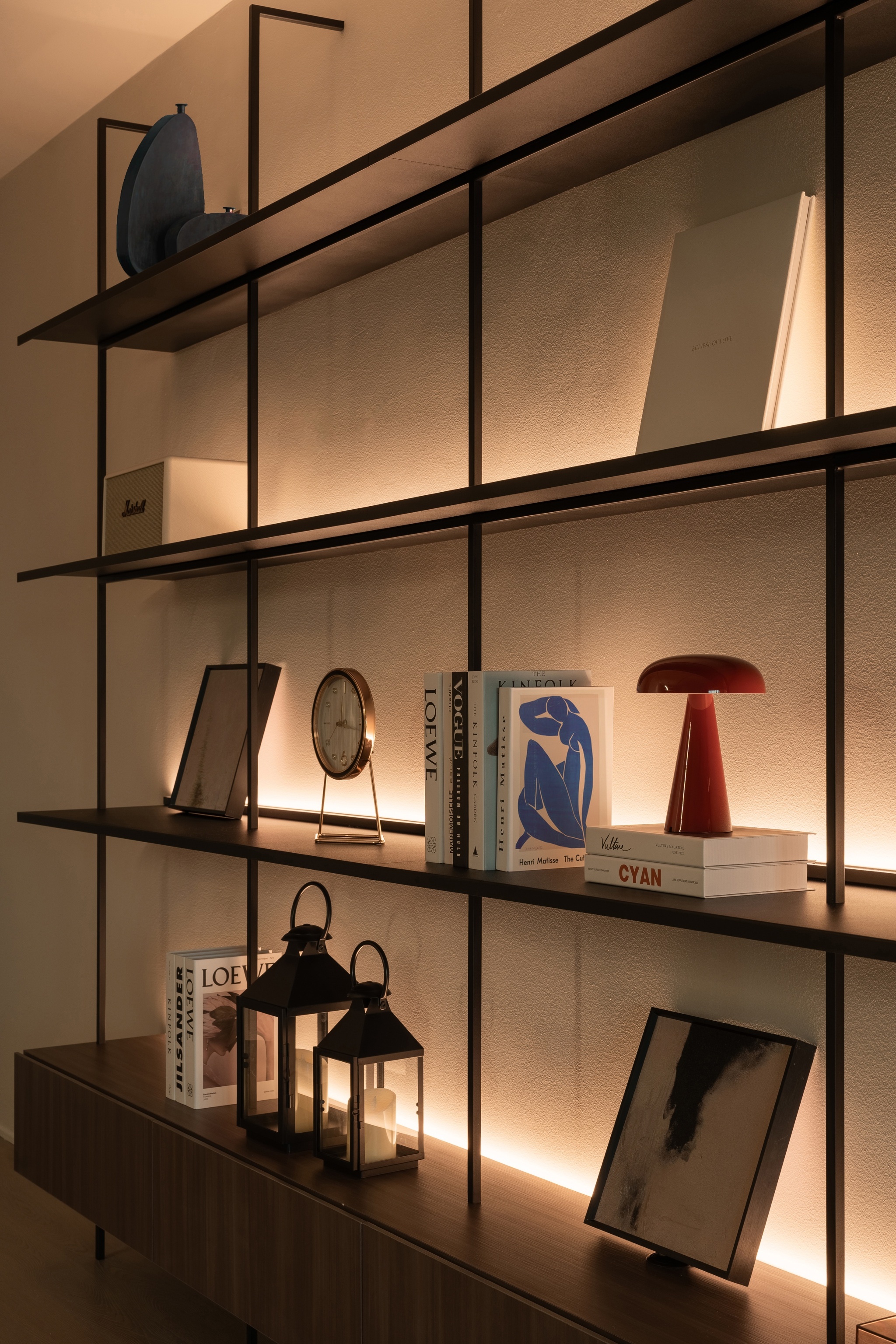 Minimalist shelf, luxury interior design, modern interior, luxury interior, Seni Mont Kiara, Kuala Lumpur